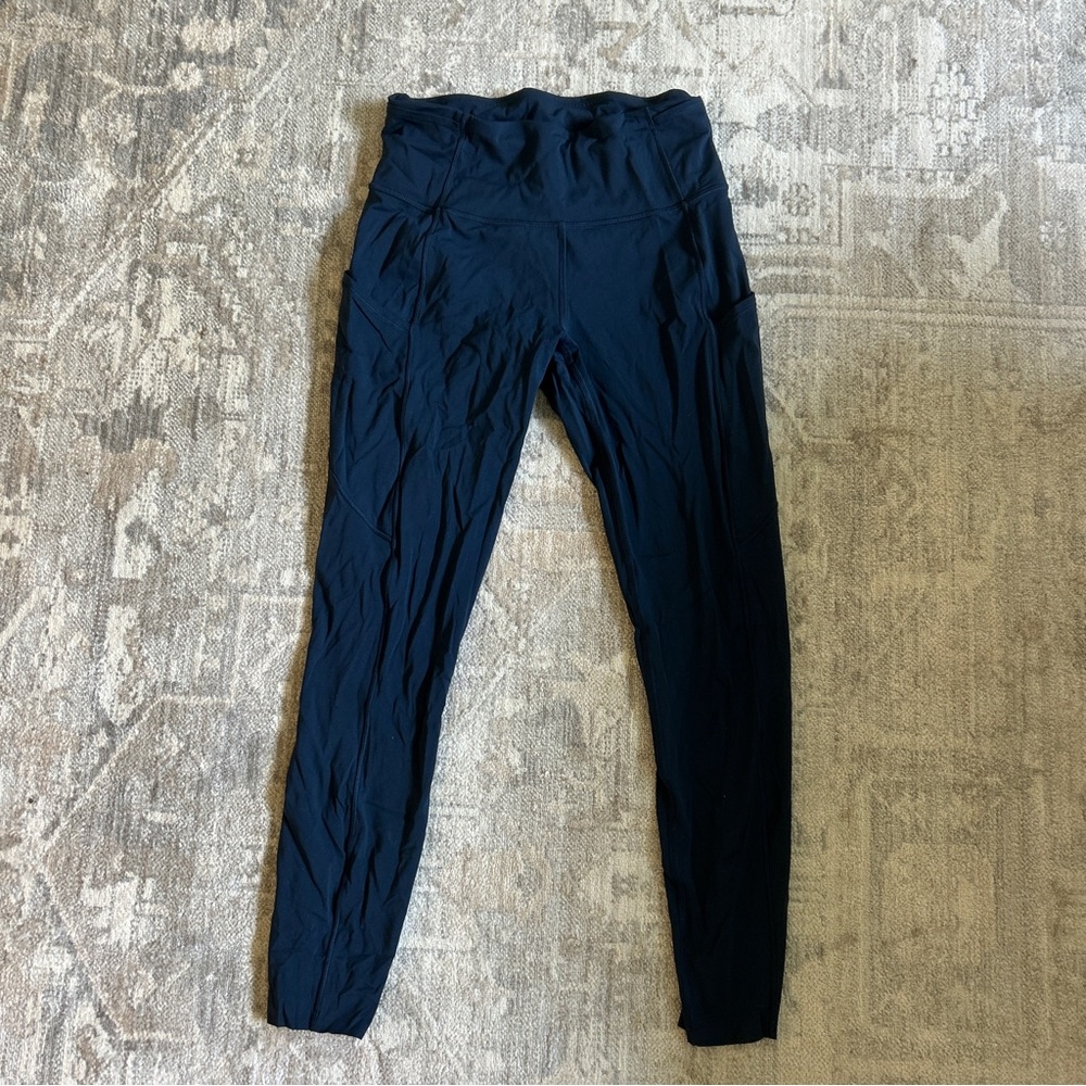 Lulu lemon fast and free legging navy size 6